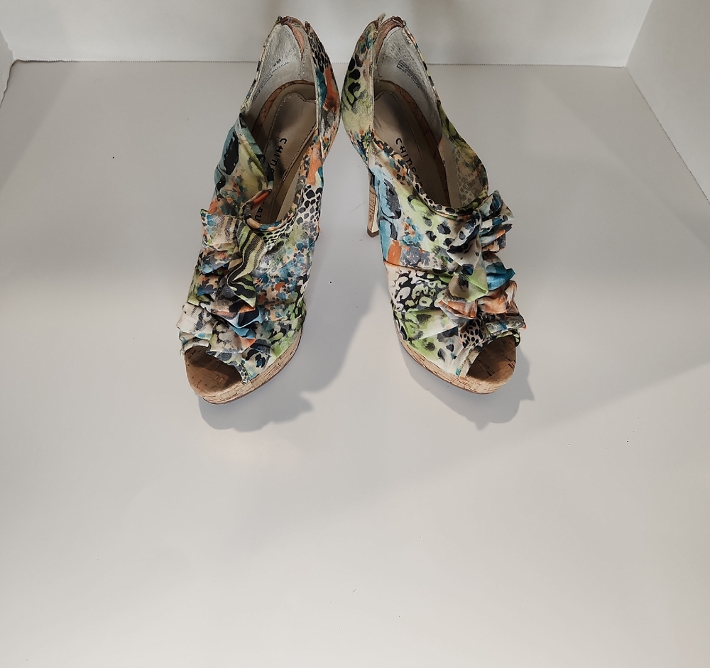 Chinese Laundry Multicolor Floral Heels